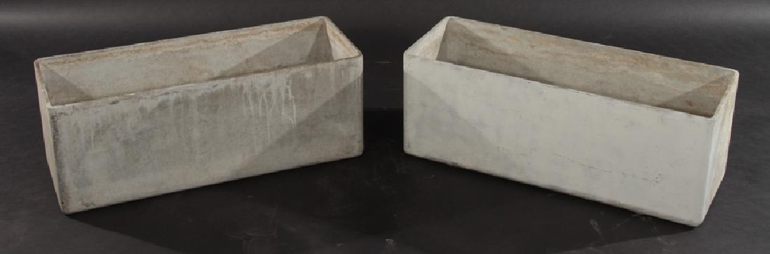 PR FRENCH CAST STONE RECTANGULAR GARDEN PLANTERS (1 of 4)