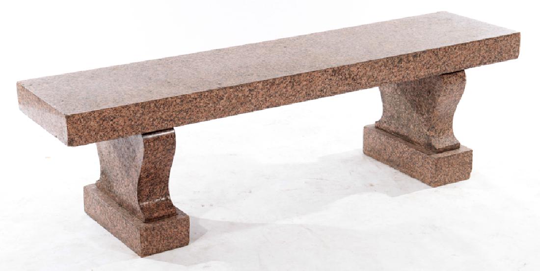LARGE GRANITE MODERNIST BENCH CIRCA 1950 (1 of 4)