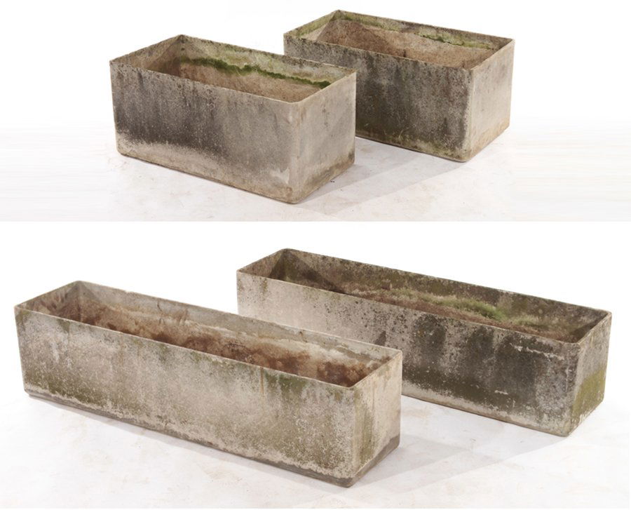 SET 4 FRENCH CAST STONE GARDEN PLANTERS C.1960 (1 of 7)