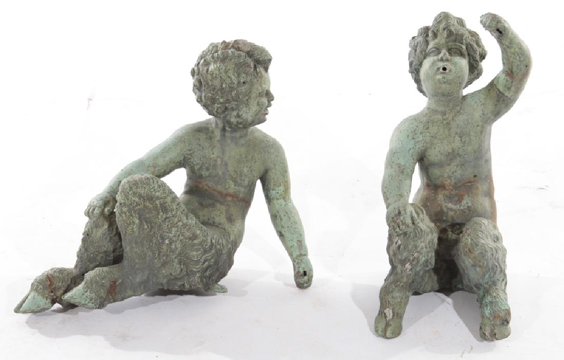 PAIR OF BAROQUE STYLE VERDIGRIS FOUNTAINS C.1910 (1 of 6)