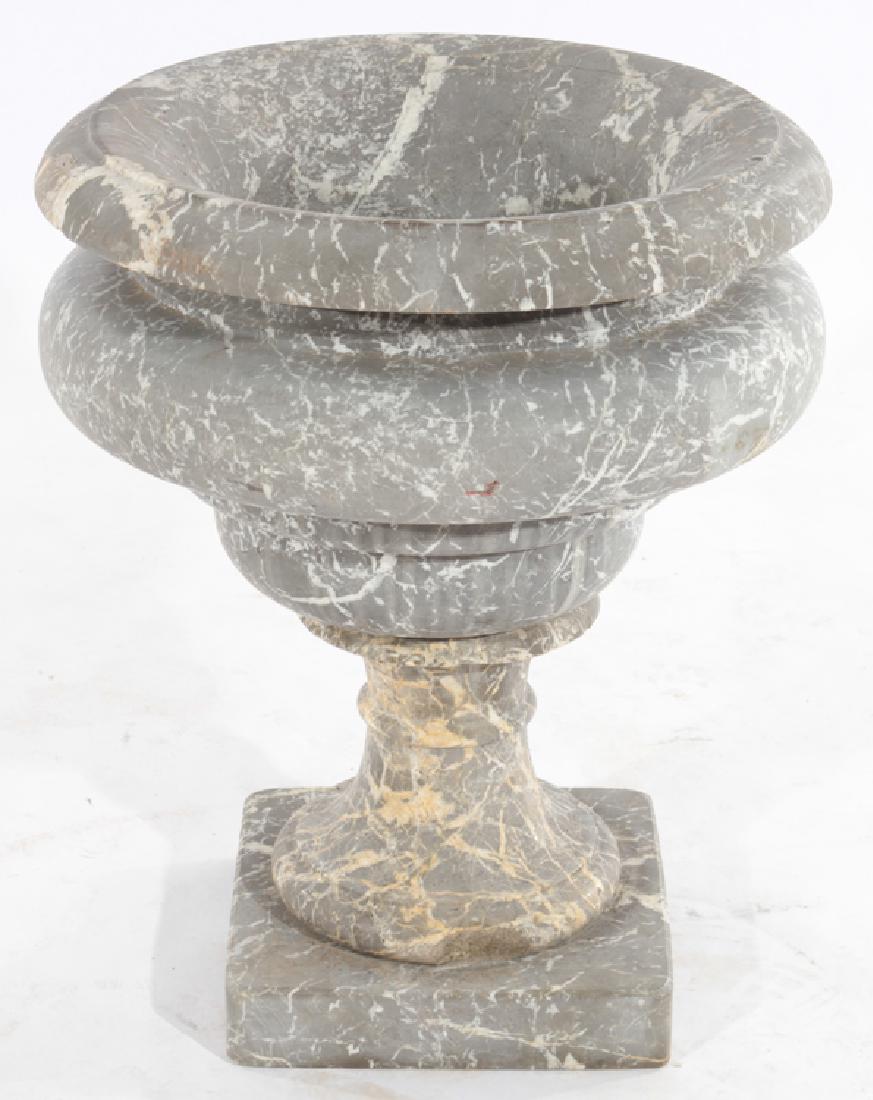 NEOCLASSICAL CARVED MARBLE GARDEN URN (1 of 4)