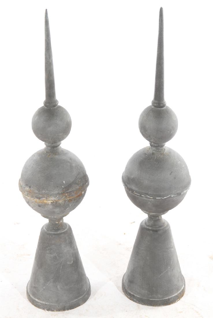 PAIR OF CAST IRON ARCHITECTURAL FINIALS (1 of 5)