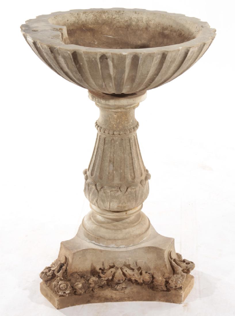 19TH CENT. ITALIAN CARVED MARBLE GARDEN FOUNTAIN (1 of 5)