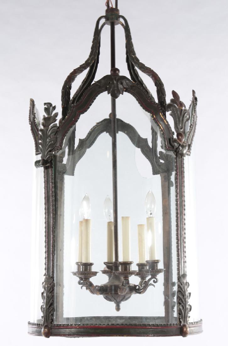 LOUIS XV STYLE HANGING TOLE LANTERN 1940 (1 of 7)