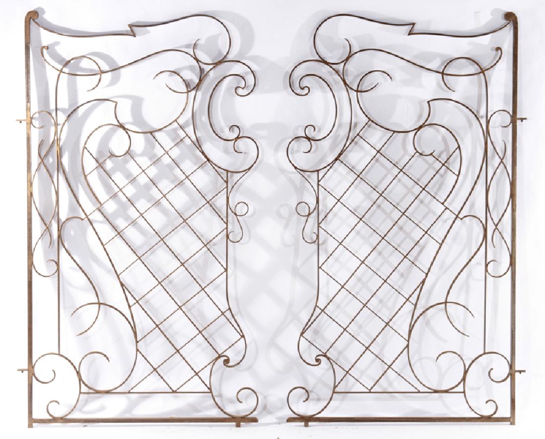 PAIR FRENCH WROUGHT IRON GATES (1 of 5)