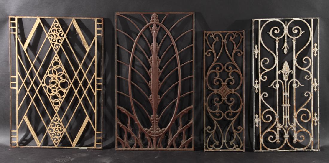 COLLECTION OF 4 FRENCH CAST IRON PANELS C.1920 (1 of 5)