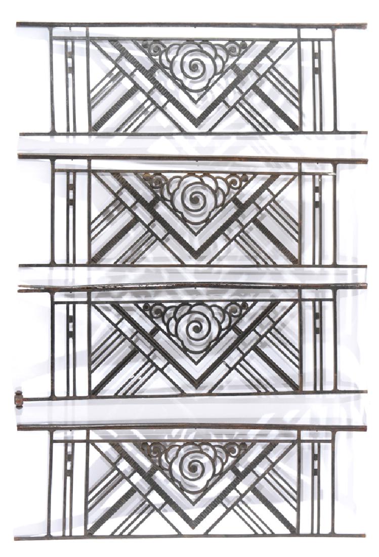 LOT OF 4 ART DECO WROUGHT IRON PANELS 1930 (1 of 4)