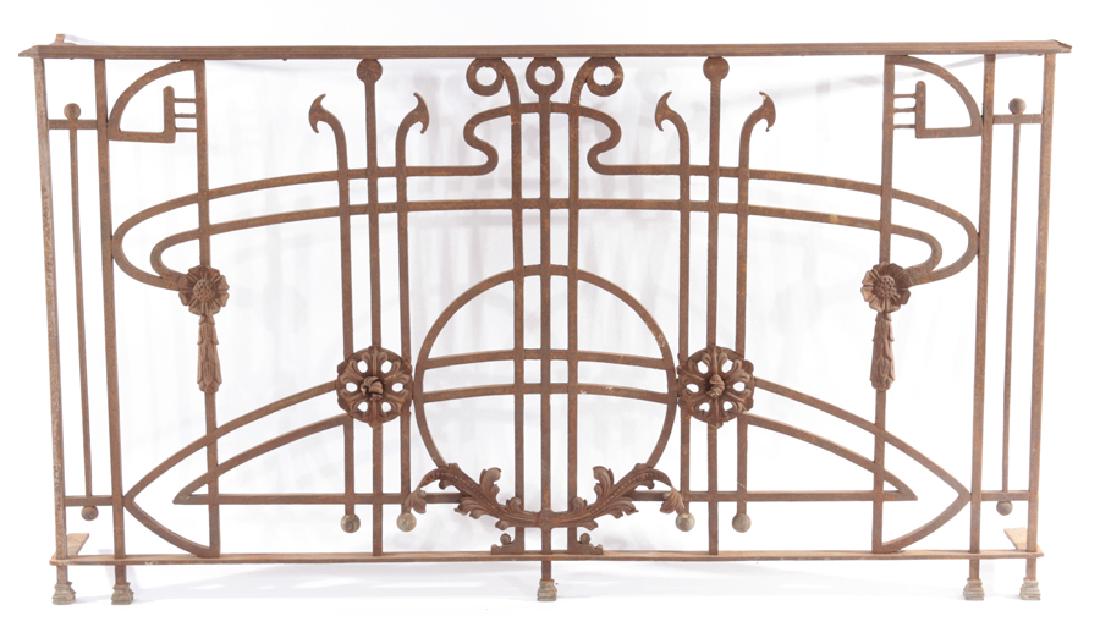 ART NOUVEAU IRON BALCONY PANEL CIRCA 1915 (1 of 5)