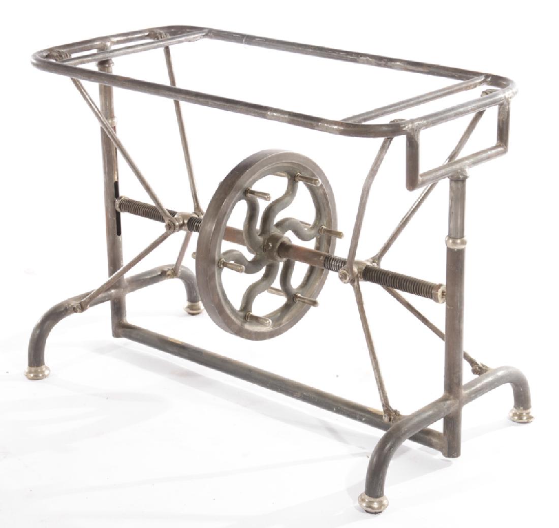 VINTAGE MECHANICAL ADJUSTABLE METAL TABLE 1930 (1 of 6)