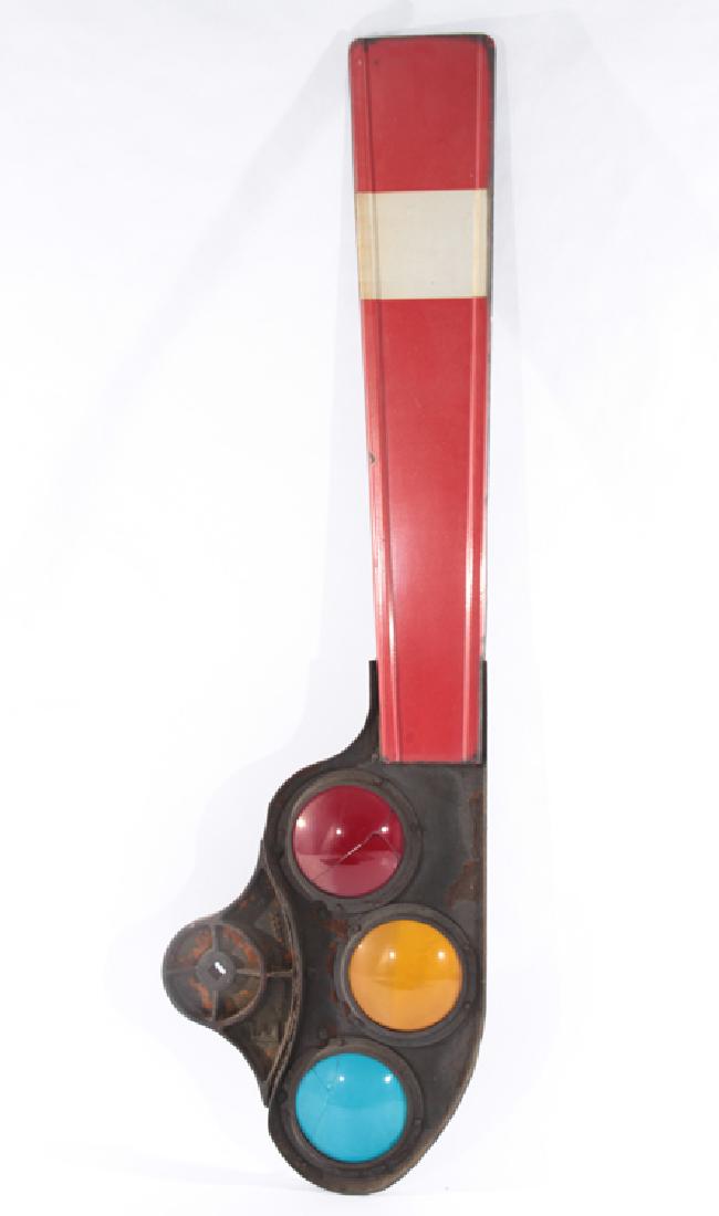 CAST IRON GLASS RAILROAD SEMAPHORE SIGNAL C.1900 (1 of 5)
