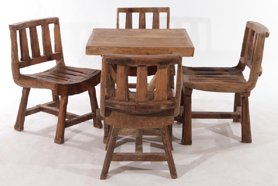 RUSTIC PONDEROSA TABLE 4 MATCHING CHAIRS (1 of 6)