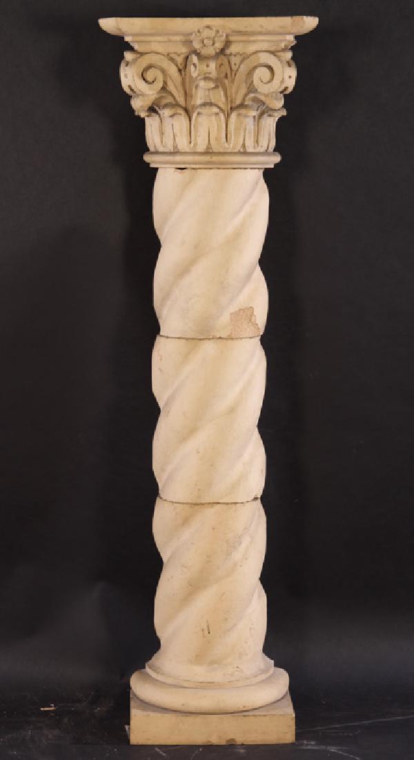 CAST STONE FOUR PIECE TWISTED COLUMN (1 of 4)