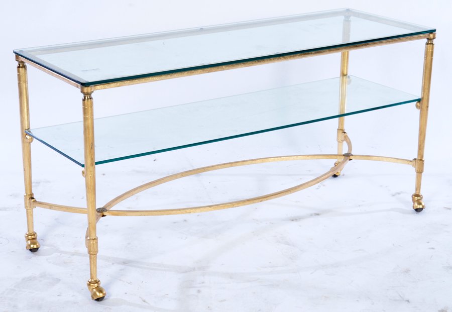 GILT IRON LOW TABLE REGENCY STYLE C.1950 (1 of 4)