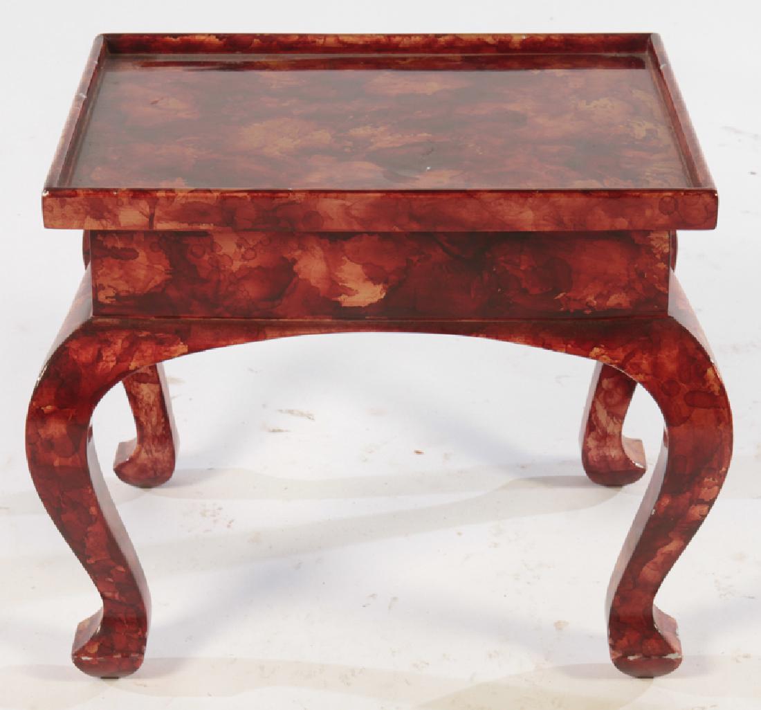 PAGODA FORM FAUX TORTOISE TABLE 1980 (1 of 4)