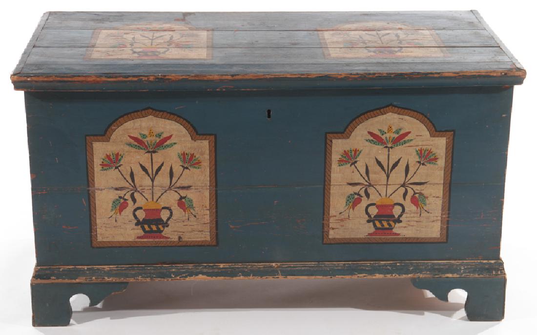 19TH CENTURY LIFT LID BLANKET CHEST (1 of 6)