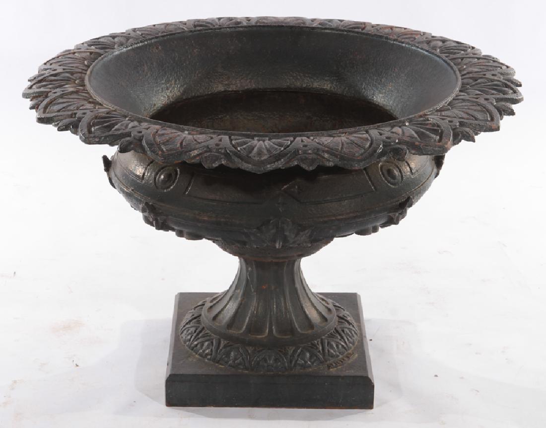 SIGNED FISKE CAST IRON GARDEN URN 1870 (1 of 6)