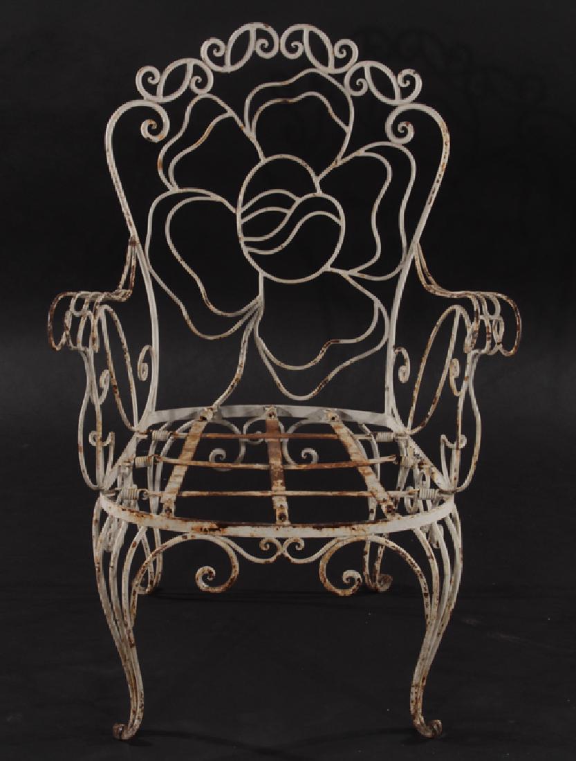 SET 6 WROUGHT IRON GARDEN CHAIRS 1940 (1 of 6)