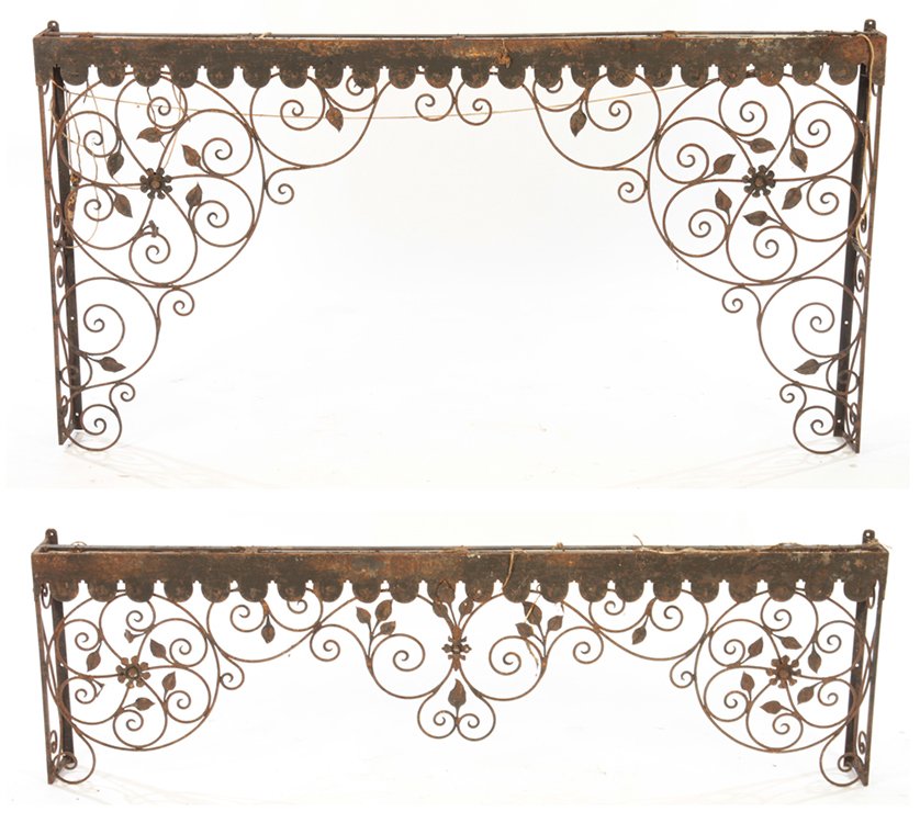 COLLECTION 4 WROUGHT IRON GARDEN ELEMENTS C.1940 (1 of 8)