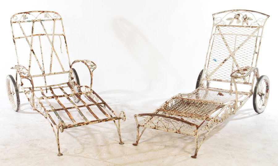 Salterini Wrought Iron Chaise Lounge