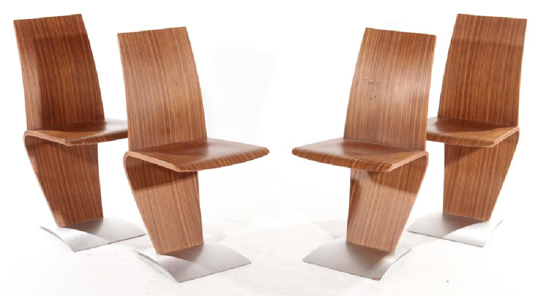 SET 4 MID CENTURY MODERN MACASSAR CHAIRS C.1970 (1 of 5)