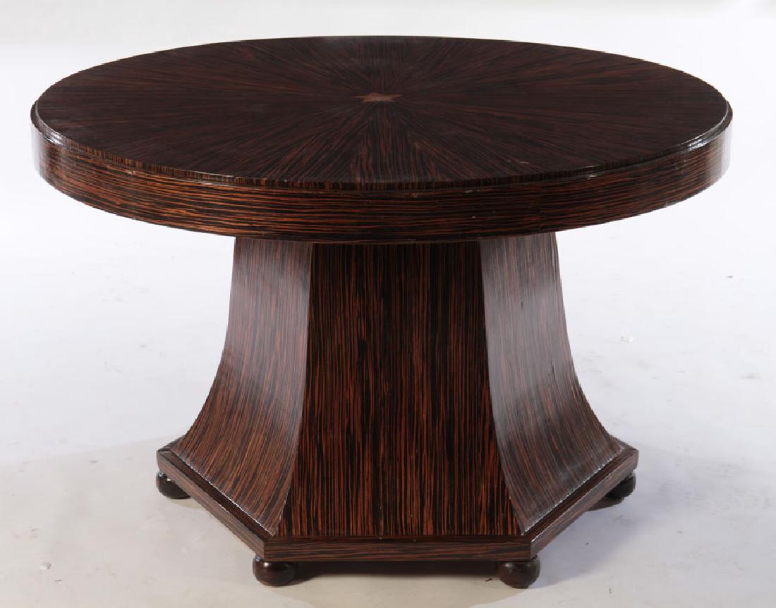ART DECO MACASSAR CENTER TABLE ROUND TOP (1 of 4)