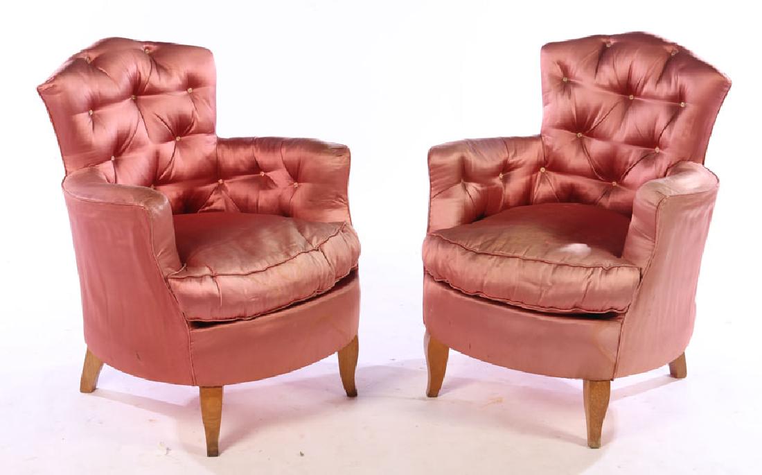 FRENCH UPHOLSTERED BOUDOIR CHAIRS ANDRE ARBUS (1 of 5)