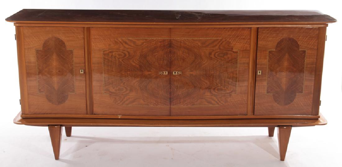 FRENCH WALNUT SIDEBOARD INLAID DOORS 1950 (1 of 7)