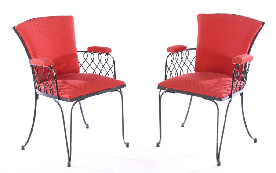 PR FRENCH WROUGHT IRON ARM CHAIRS RENE PROU 1950 (1 of 5)