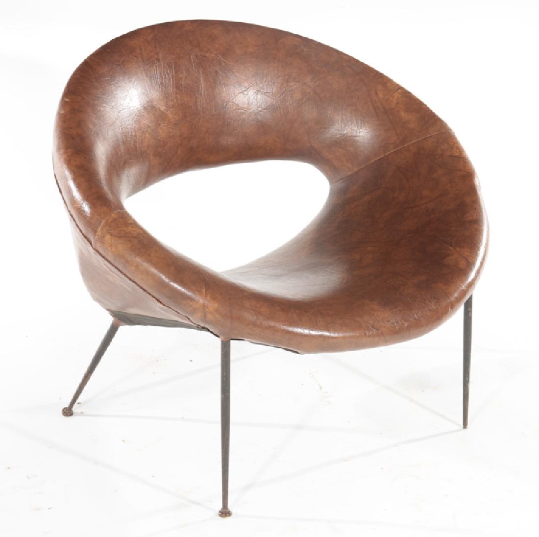 MID CENTURY MODERN SAUCER FORM CHAIR C.1960 (1 of 5)