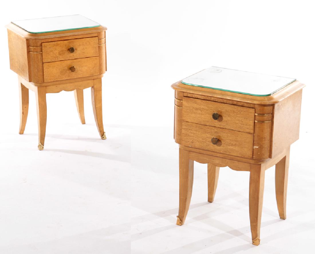 PAIR FRENCH MID CENTURY MODERN SIDE TABLES 1960 (1 of 6)