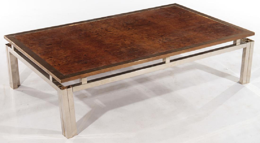 BURL WALNUT COFFEE TABLE C.1970 (1 of 4)