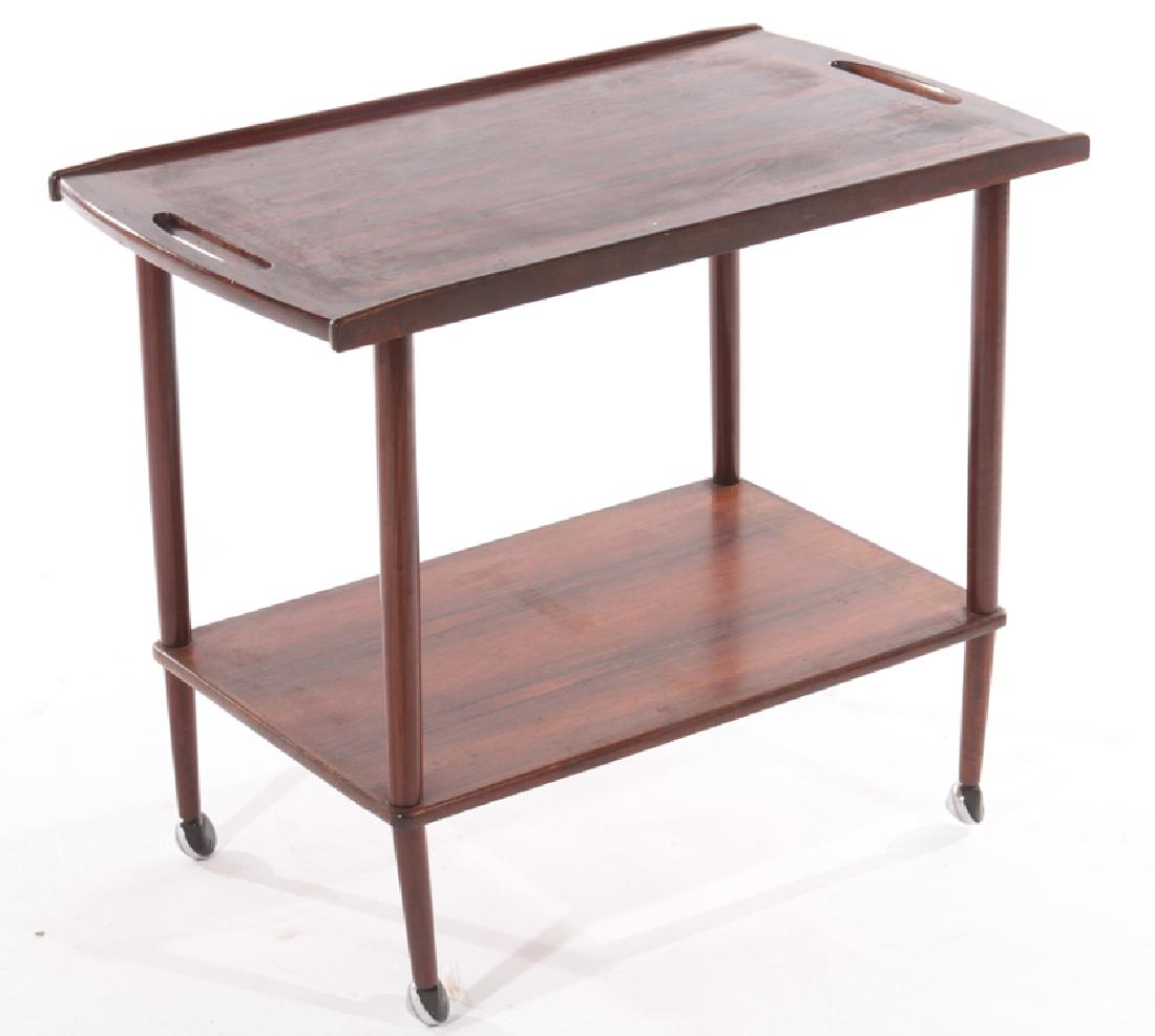 MID CENTURY MODERN ROSEWOOD DRINKS CART 1970 (1 of 4)