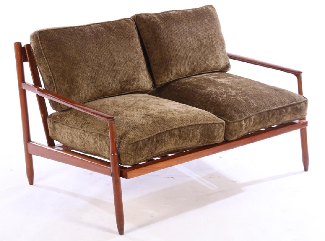 MODERN LOVESEAT LOWER CUSHION BACK & SEAT 1960 (1 of 4)