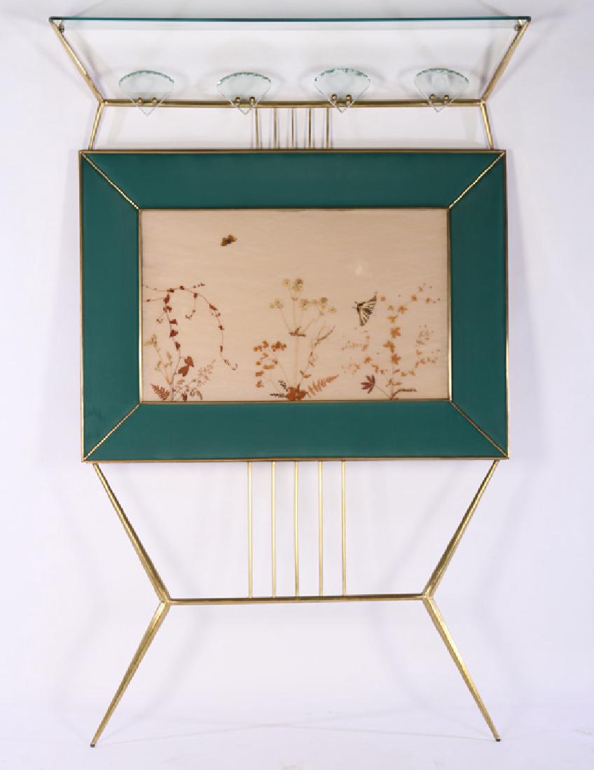 BRASS GLASS HAT COAK RACK FONTANA ARTE 1950 (1 of 3)