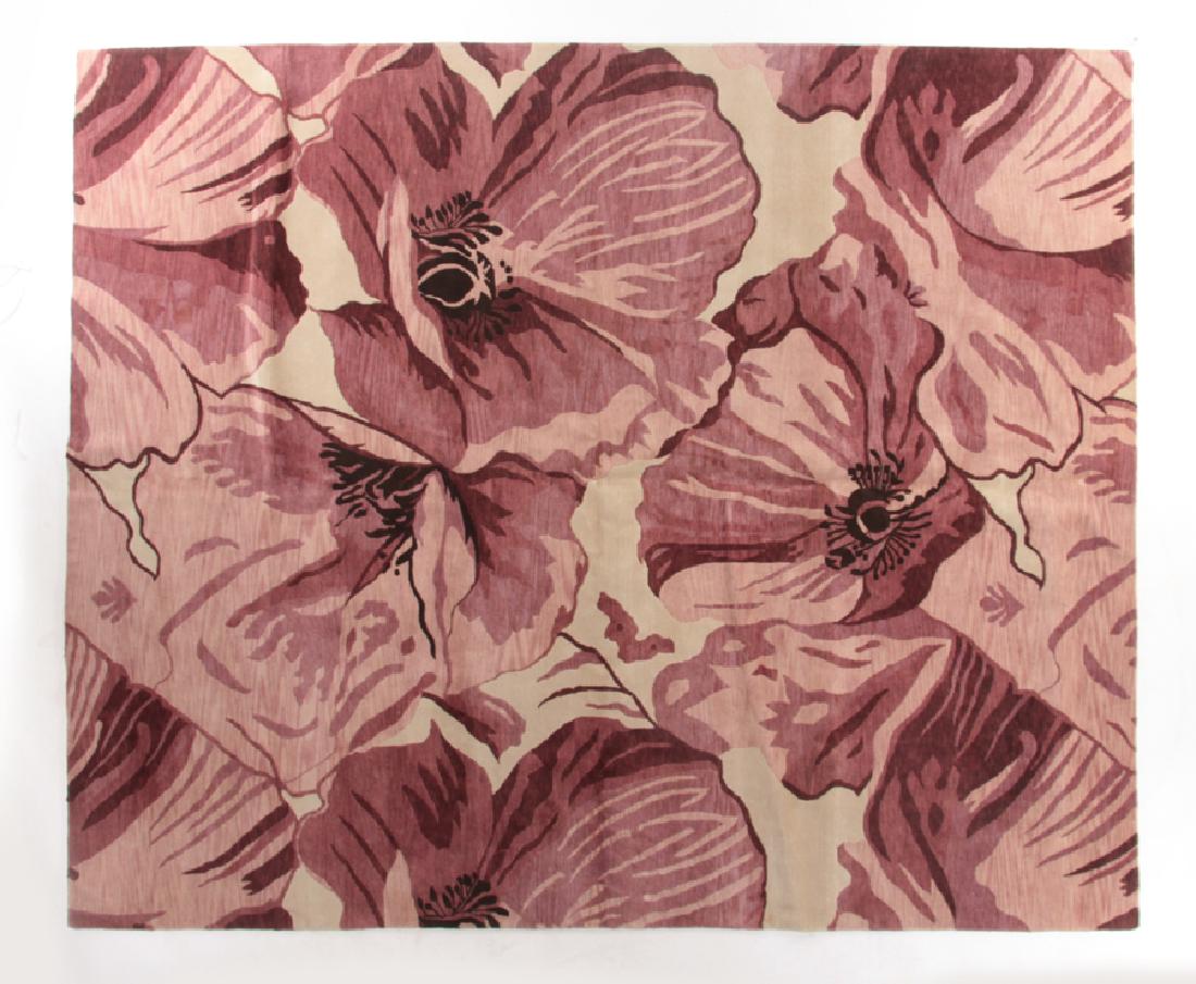 CONTEMPORARY NEPAL RUG: Contemporary Nepal rug. Ht: 97" Width: 120"