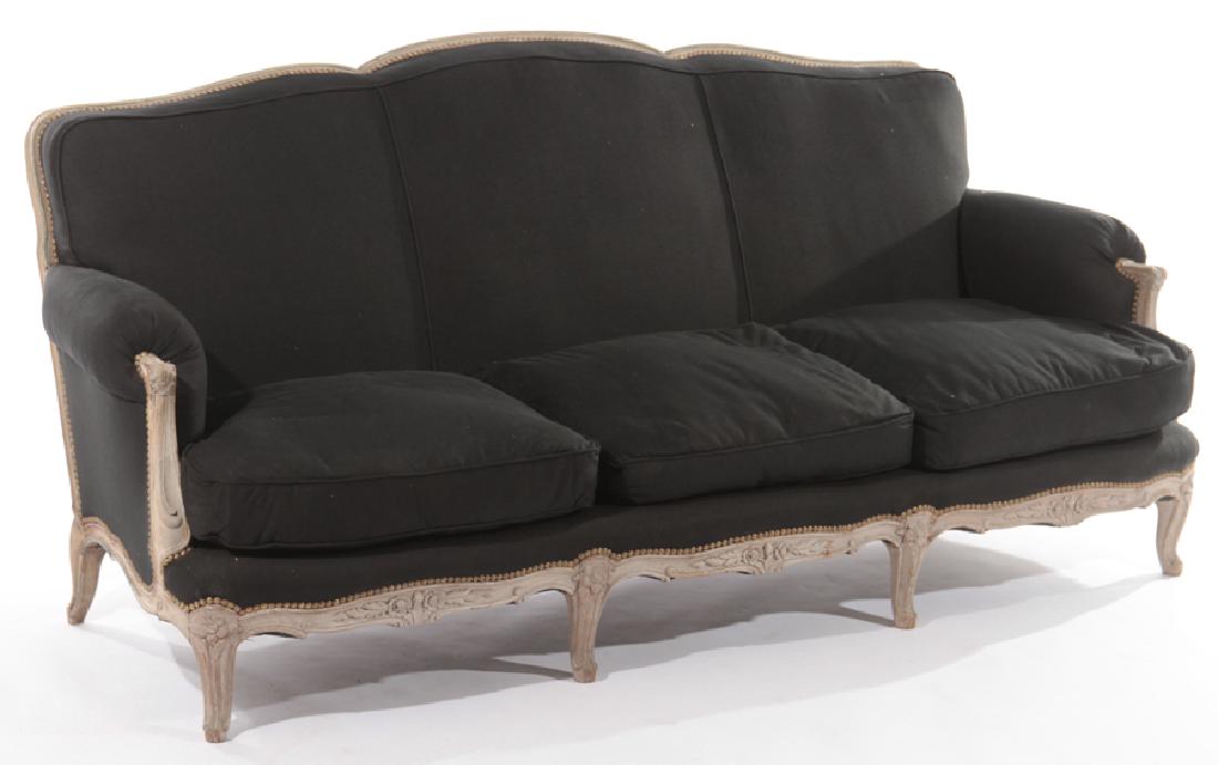 FRENCH LOUIS XVI CARVED PAINTED SOFA C.1940 (1 of 4)