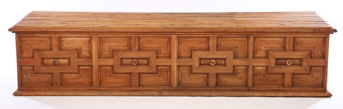 INTERESTING BENCH CABINET 8 DRAWERS CIRCA 1910 (1 of 5)