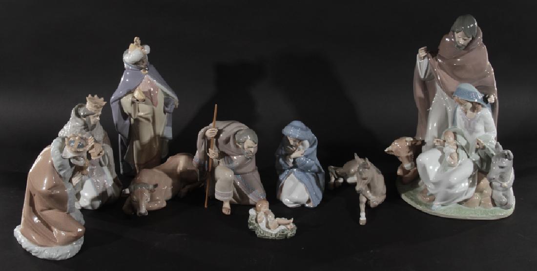 9 "BIRTH IN MANGER" THEMED LLADRO PORCELAIN (1 of 7)