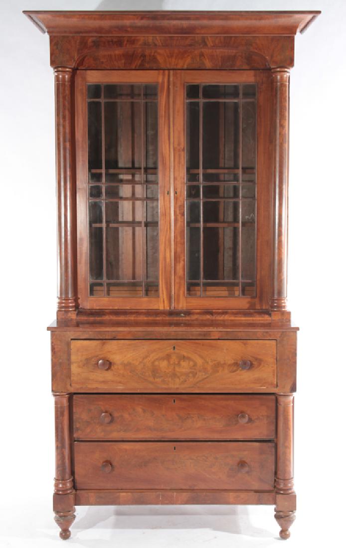 MAHOGANY SECRETARY TWO PART CIRCA 1830 (1 of 6)