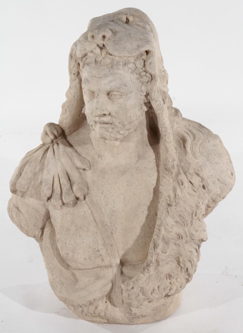 LIFE SIZE FIBERGLASS BUST OF A BEARDED MAN (1 of 5)