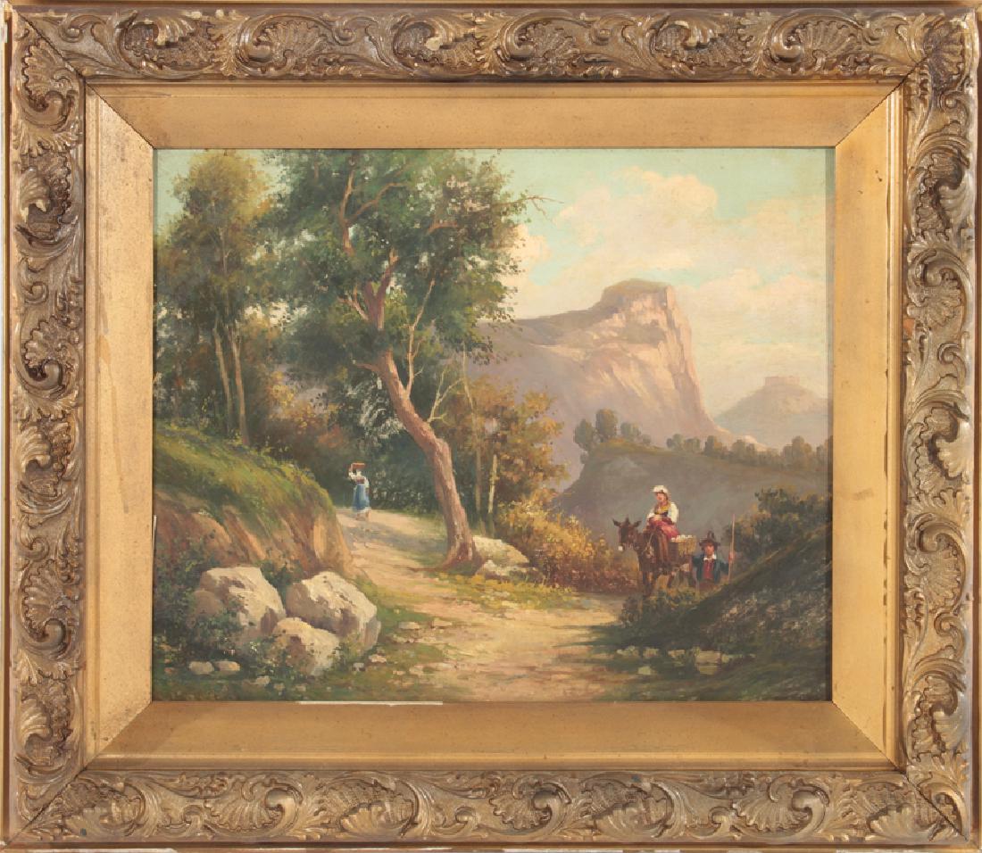 GIUSEPPE CARELLI MOUNTAINOUS LANDSCAPE SIGNED (1 of 4)