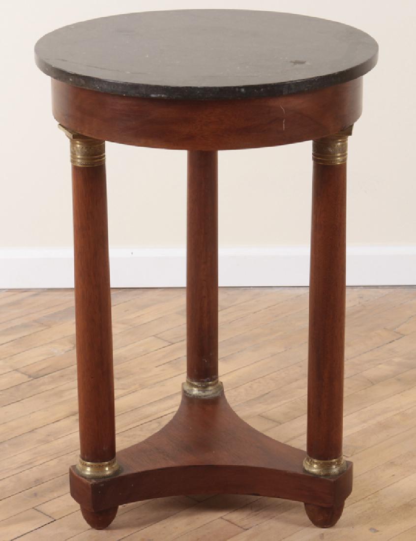 FRENCH EMPIRE MAHOGANY MARBLE TOP TABLE (1 of 4)