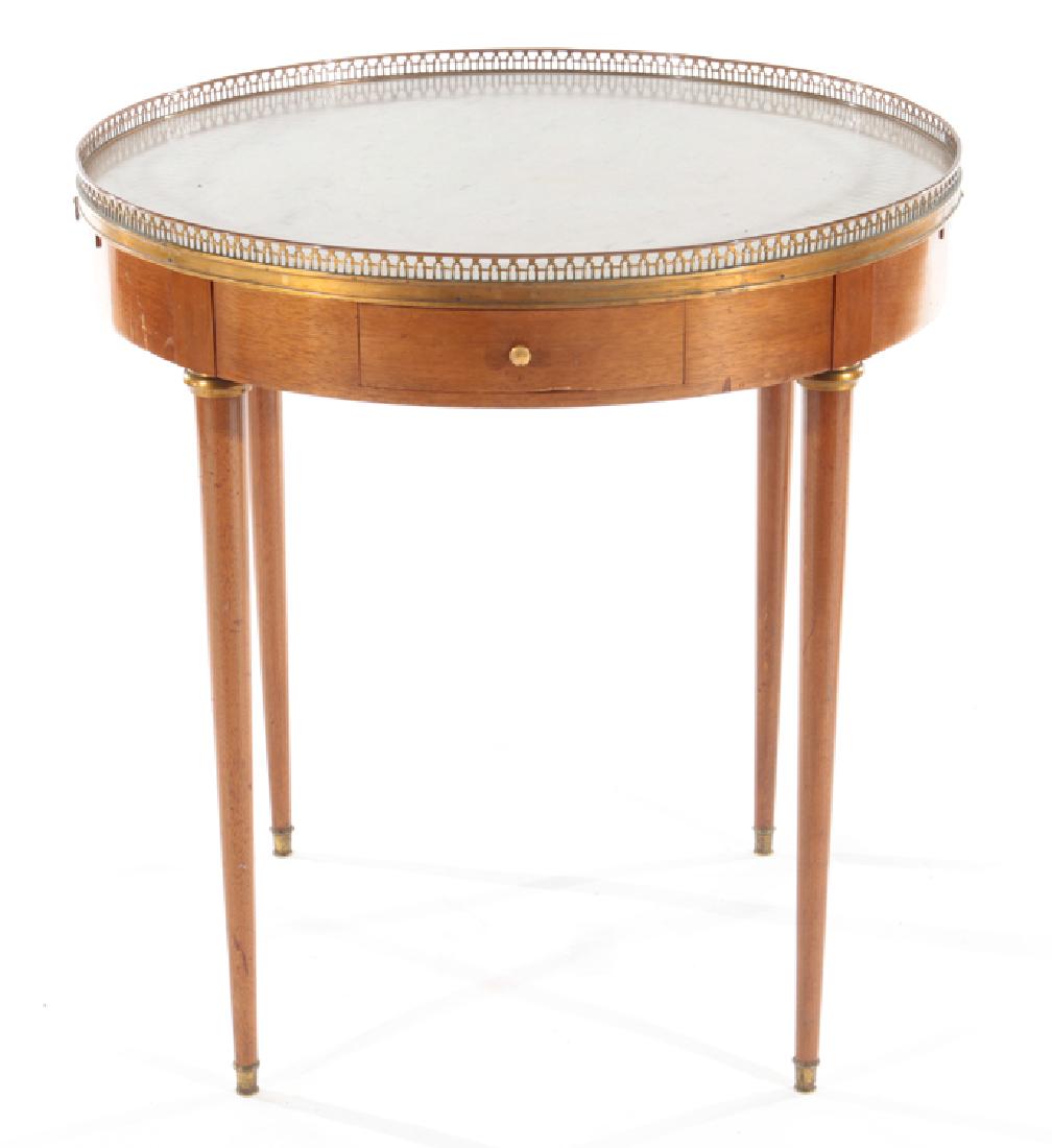JANSEN STYLE MAHOGANY MARBLE TOP GUERIDON C.1910 (1 of 4)