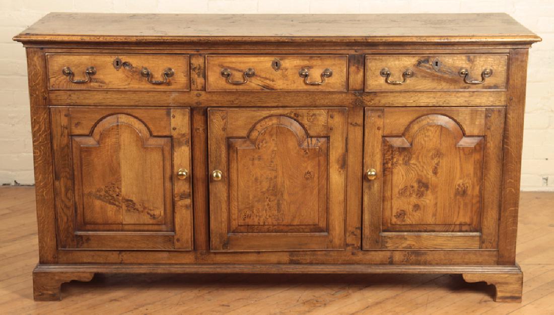 CARVED OAK 3 DRAWER SIDEBOARD (1 of 5)
