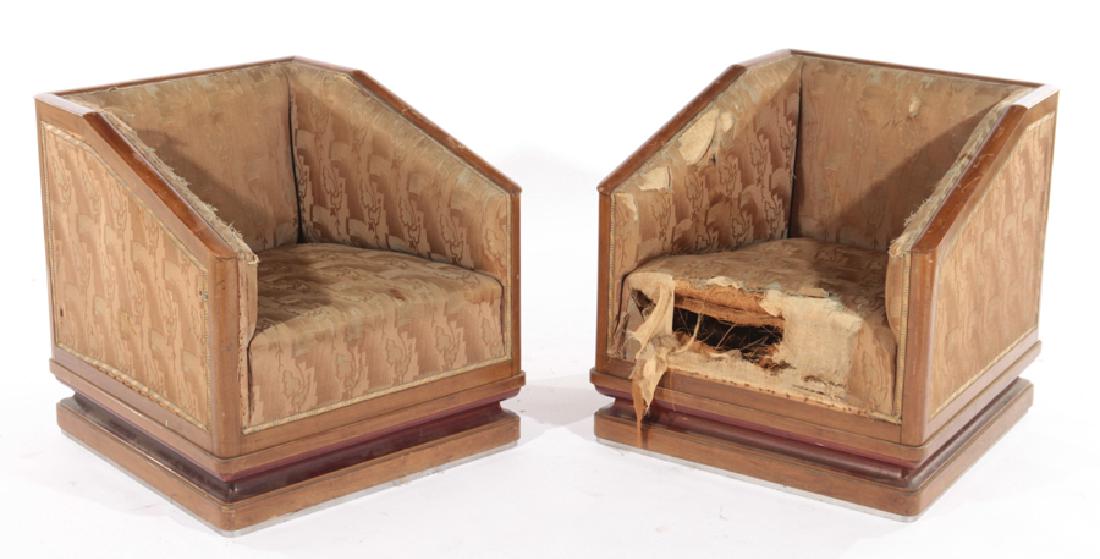 PAIR ART DECO CLUB CHAIRS 1940 (1 of 5)