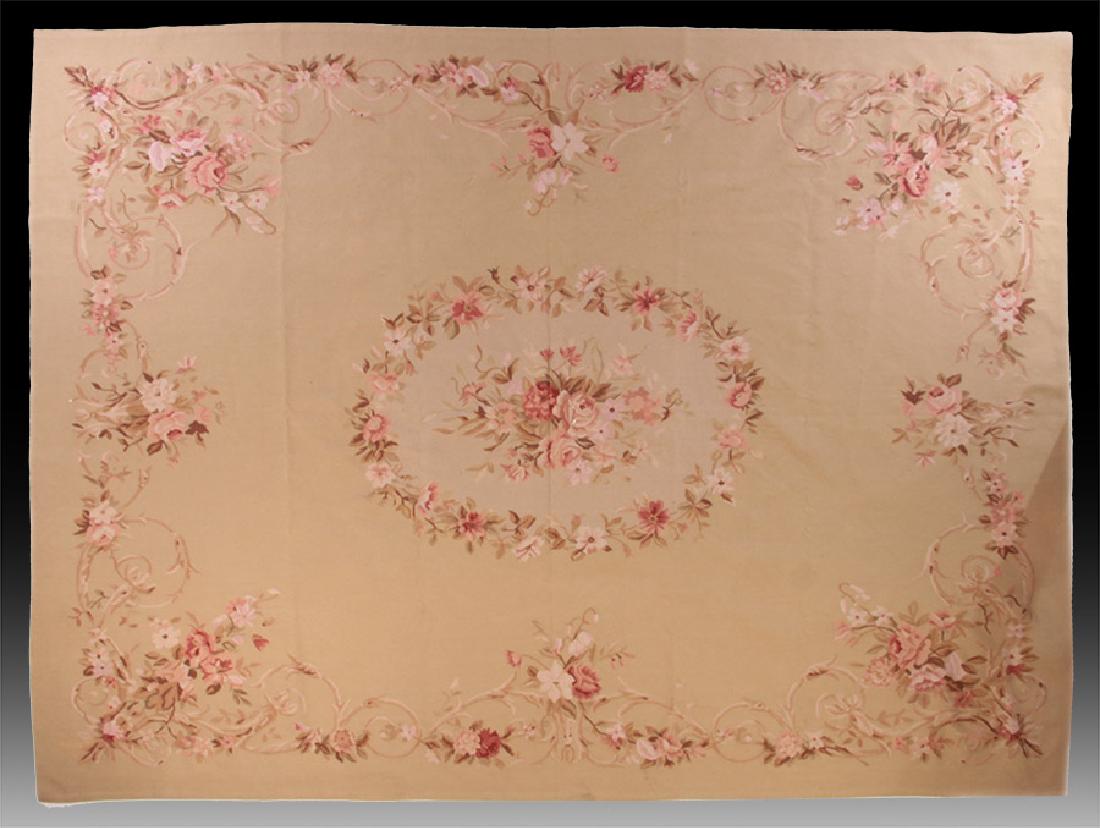 NEEDLEPOINT AUBUSSON STYLE RUG (1 of 4)