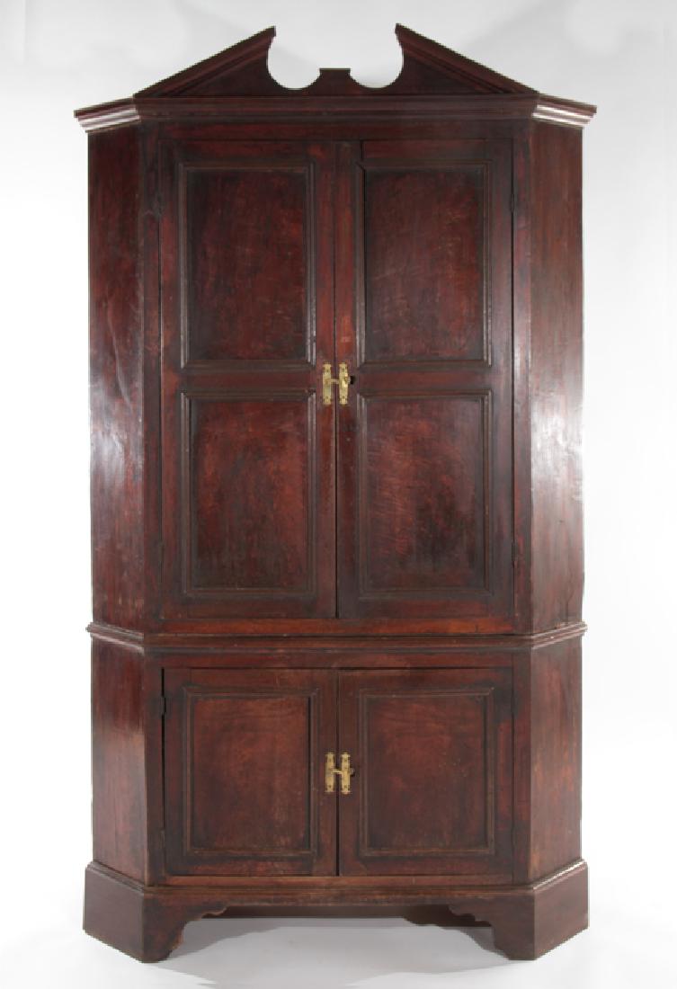 MAHOGANY CORNER CABINET CIRCA 1850 (1 of 5)