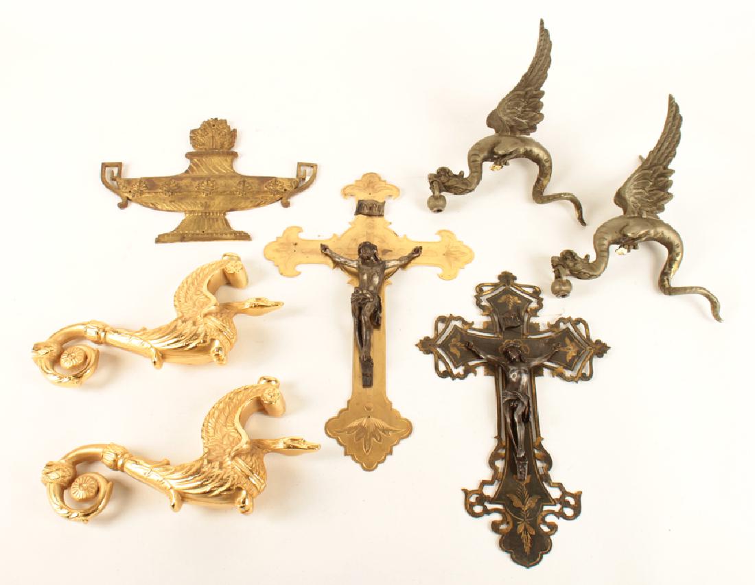 MIXED LOT 7 BRASS AND BRONZE ITEMS CIRCA 1900 (1 of 6)