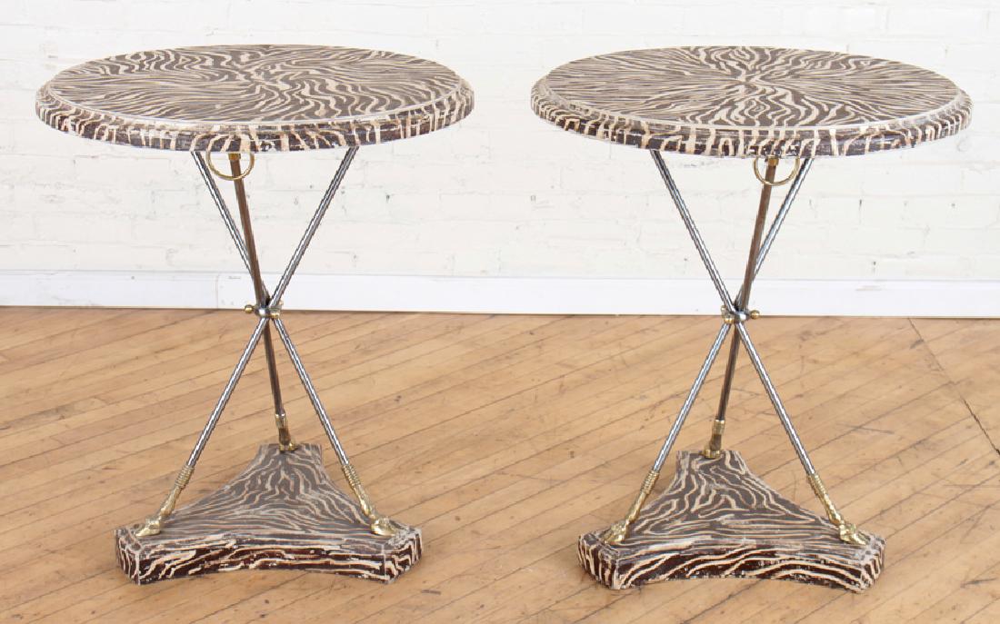 PAIR FAUX PAINTED WOOD GUERIDONS CIRCA 1940 (1 of 5)