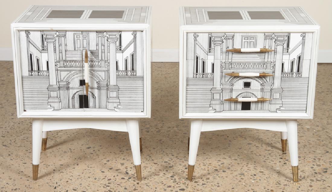 MID CENTURY MODERN FORNASETTI STYLE SIDE TABLES (1 of 5)